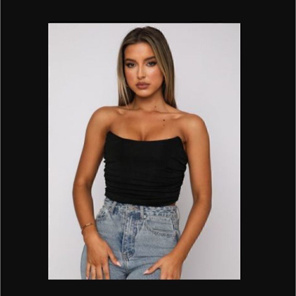 Crop top bustier black  